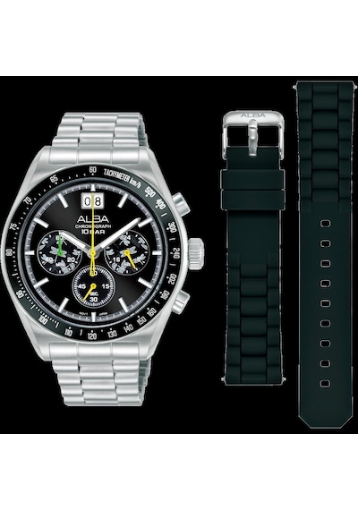 Alba Au5025x2 Quartz Çelik Gri Siyah Kadran 10 Atm 42 Mm Erkek Kol Saati