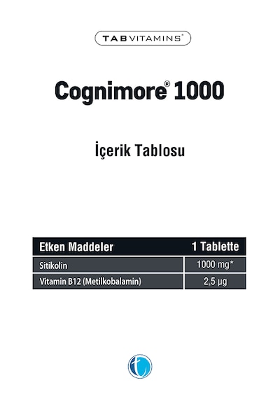 Cognimore 1000 Mg Sitikolin 30 Tablet