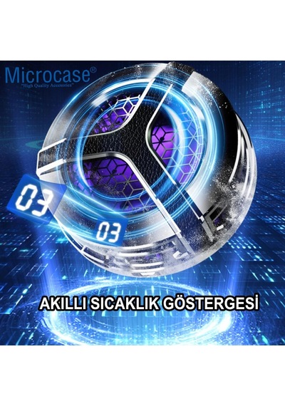 S9 Usb'den Manyetik Dijital Göstergeli Rgb Işıklı Hızlı Soğutma Cep Telefonu Soğutucu Fan - Al4408