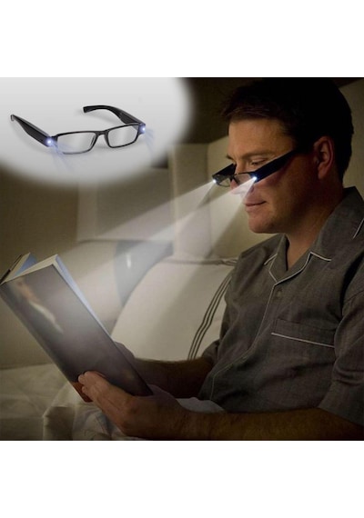 Led Işıklı Kitap Gözlüğü Okuma Lambası