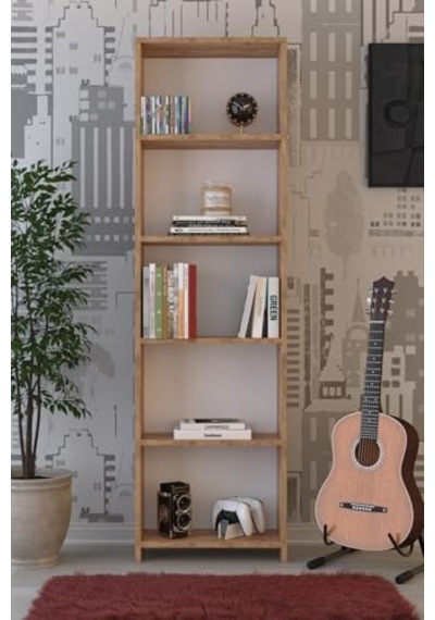 Abete - 5 Raflı Kitaplık/atlantik Çam Çok Renkli