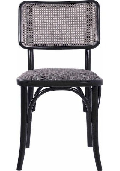 Sofa Hazeranlı Ahşap İskandinav Sandalye Siyah - Gri