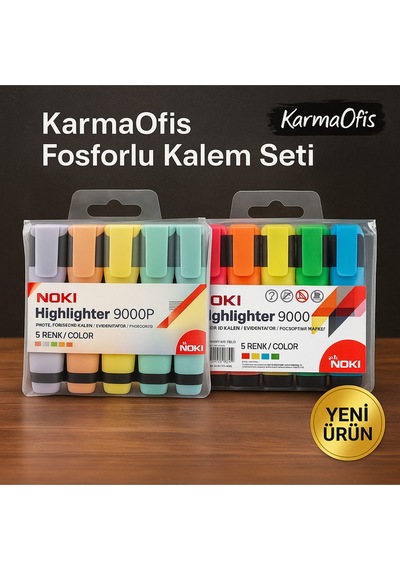Fosforlu Kalem Seti 10 Renk Pastel + Neon Çok Renkli