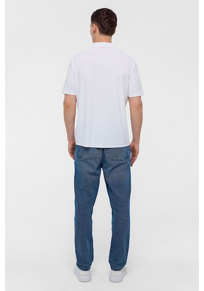 Backandbond Beyaz Regular Fit Kısa Kollu Gömlek