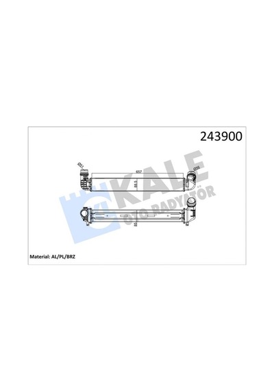 Turbo - 204 - Radyatörü Renault Fluence 1.5 Dcı 2010- - Almparca - 657x89x85mm