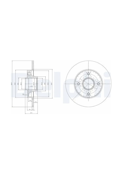 Peugeot 2008 Arka Fren Diski 2013-2019 Delphı Bg9022rsc 2adettir