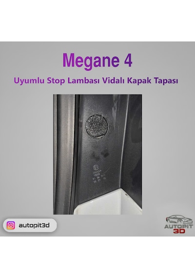 Megane 4 Uyumlu Stop Lambası Vidalı Kapak Tapası 2 Adet