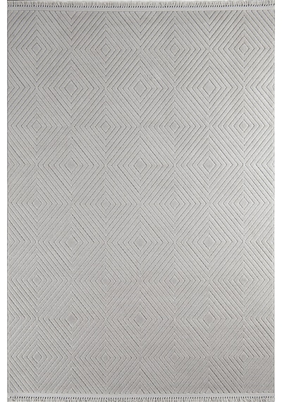 Çam Halı Molde 9207 Açık Gri Koridor Halısı Kesme Yolluk Mutfak Halısı Modern Salon Halısı Gri 3