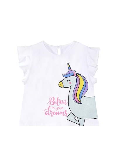 Denokids Sim Unicorn Kız Çocuk T-shirt Poplin Şort Takım Çok Renkli Denokids Sim Unicorn Kız Çocuk T-shirt Poplin Şort Takım Çok Renkli