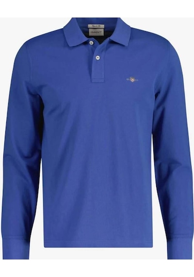 Gant Erkek Mavi Regular Fit Uzun Kollu Polo-11451 Mavi