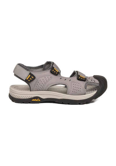 Voyager Erkek Outdoor Trekking Sandalet Kapalı Burun Cırtlı Günlük Yürüyüş Gri E337 M