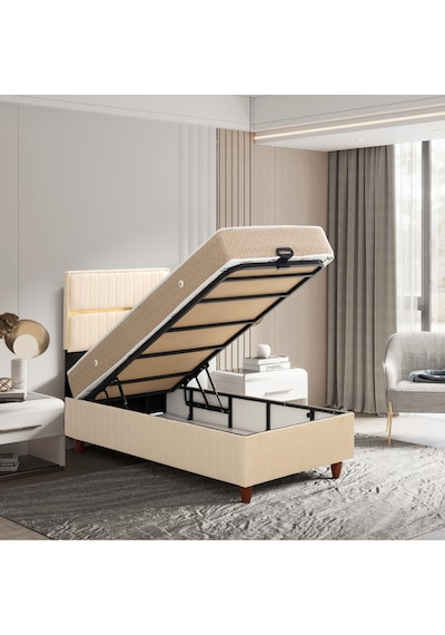 Tek Kişilik Stil Comfort Yatak Baza Başlık Seti 3 Ü Bir Arada Konuma Özel Teslimat 90 x 190 CM