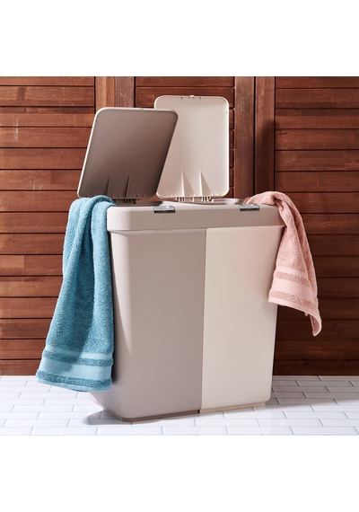 Duo Laundry Çamaşır Sepeti - Bej / Krem - 80 Lt Çok Renkli