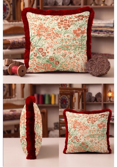 Çiçek Bahar Vintage Saçaklı Yastık Kılıfı - Botanik Country Yeşil Bordo Püsküllü Kırlent Kılıfı Buzlu Atlas Nova Çiçek Bahar Vintage Saçaklı Yastık Kılıfı - Botanik Country Yeşil Bordo Püsküllü Kırlent Kılıfı Buzlu Atlas Nova