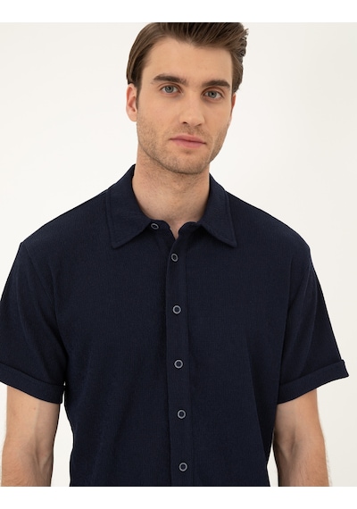 Pierre Cardin Erkek Lacivert Gömlek Örme 50286123-vr033 Lacivert