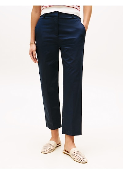 Tommy Hilfiger Co Slım Straıght Chıno Kadın Mavi Pantolon - Ww0ww40504 Mavi
