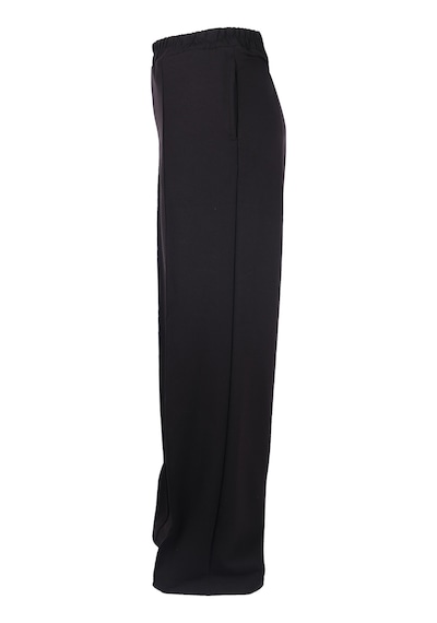 Gala-xi Minimalist Yüksek Bel Geniş Paça Midi Kadın Pantolon Siyah