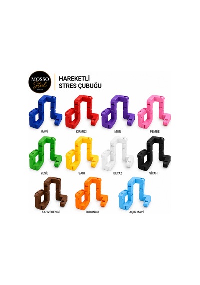Hareketli Stres Çubuğu Katlanabilir Fidget Oyuncak Dönüşebilen Hareketli Stres Çubuğu