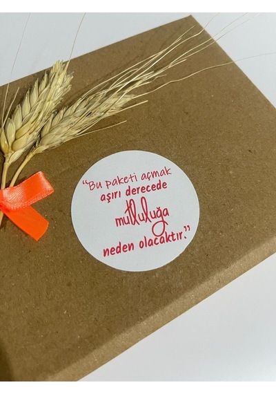 Bu Paketi Açmak Aşırı Derecede Mutlulupa Neden Olacaktır Yuvarlak Yapışkanlı Etiket 4x4 Cm 120 Adet