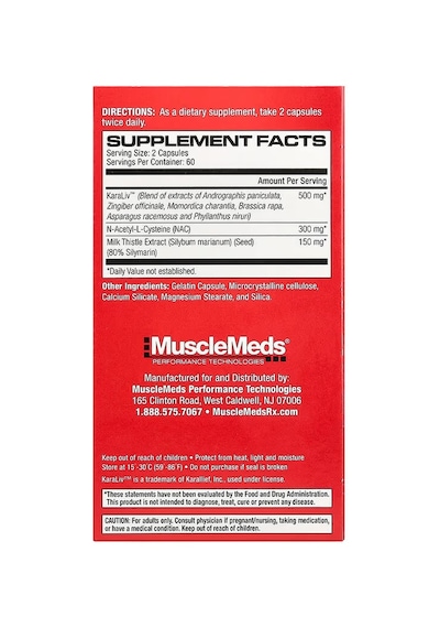 Musclemeds Liver Detox & Defend Asparagus N.a.c Milk Thistle - 120 Caps