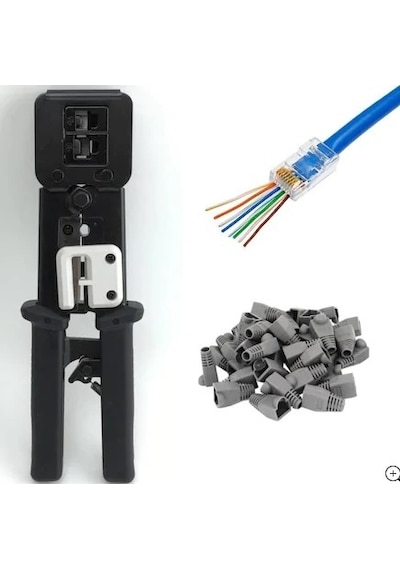 Yeni Nesil Rj45 Ağ Pensesi + 100 Adet Jack + 100 Adet Kılıf