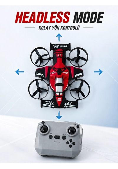 Uzaktan Kumandalı Araba Drone 3 Hız Kademeli 360 Dönüş Ve Headless Mode Özellikli Najmaddin Belirtilmemiş