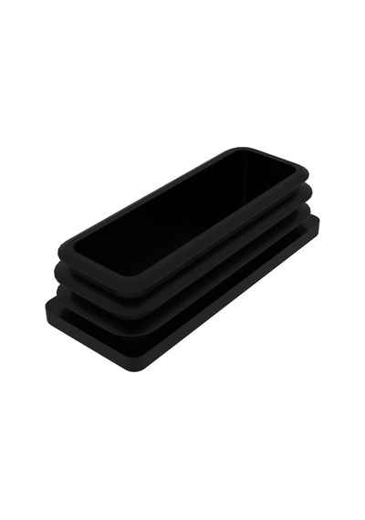 Cateksss 40x100 Mm Profil İçin Kademeli İçe Geçme Profil Tapası, Profil Kapak, Profil Tapa Siyah - 40 Lı Paket