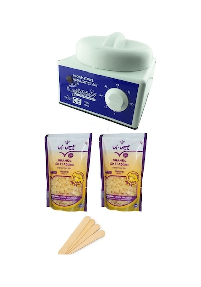 Ağda Makinesi Ve Doğal Boncuklar İle Spatula Seti, Bakım İçin Uygun