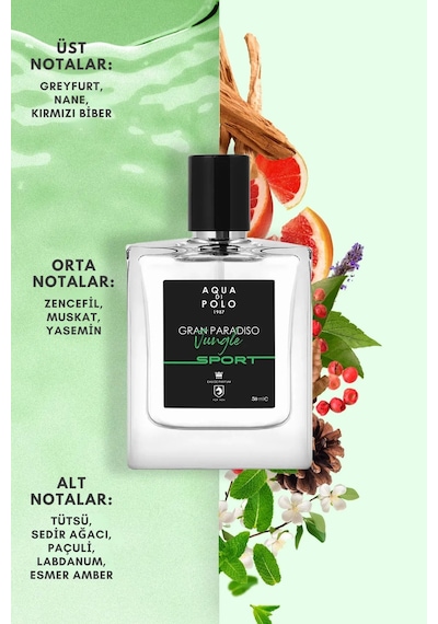 Aqua di Polo 1987 APCN000509 Gran Paradiso Jungle Sport EDP 50 ML Erkek Parfüm