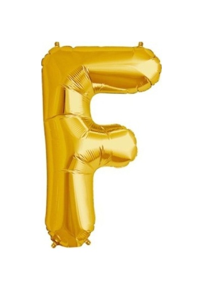 F Harf Folyo Balon Altın Gold 100 CM Doğum Günü. Yaş Günü. Parti
