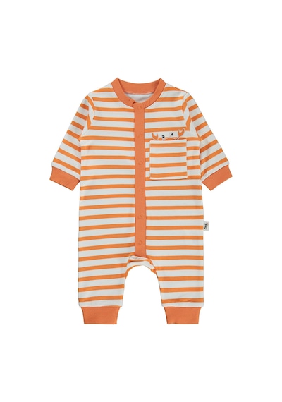 Civil Baby Yengeç Baskılı 1-9 Ay Tulum - Turuncu