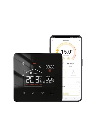 Wifi Kablolu Akıllı Oda Termostatı Tuya Ve Smart Life Uyumlu