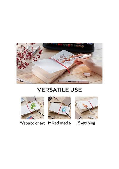 Arteza Suluboya Eskiz Defteri, 3'lü Paket, Her Biri 88 Sayfa, 13,5 X 12,5 Cm, Bej Suluboya Kitabı, Ciltli Kapak 110lbs/230 Gsm Suluboya Defter
