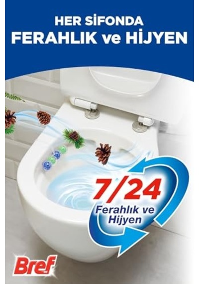Wc Power Aktiv Tekli Paket Katı Tuvalet Bloğu Çam 5'li Set