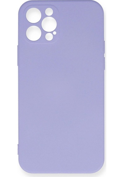 Apple iPhone Uyumlu 12 Pro Max Kılıf Nano İçi Kadife Silikon - Lila