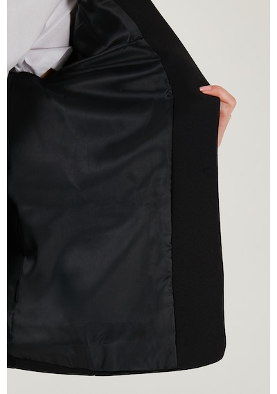 Lela Regular Fit  Yaka Düğmeli Blazer Bayan Ceket 6839562 Siyah