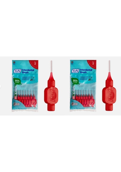 2li Tepe Arayüz Fırçası Kırmızı 0,5 Mm 8'li Paket
