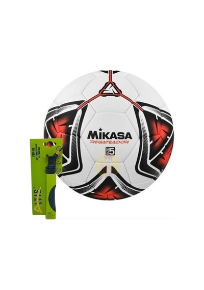 MIKASA Regateador Futbol Topu No 5 Kırmızı + FTP-10 Pompa Kırmızı