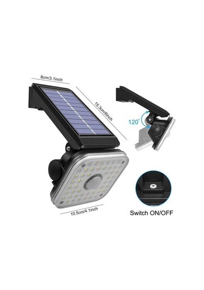 Lf-1750b 48 Smd Ledli 3 Modlu Sensörlü Solar Duvar Lambası Belirtilmemis
