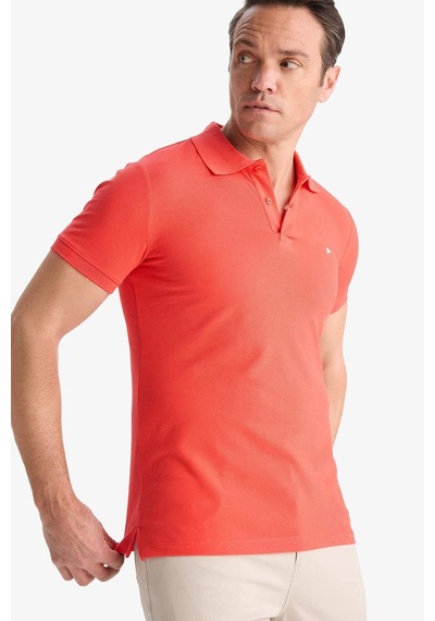 DeFacto Slim Fit Dar Kesim Polo Yaka Nakışlı Kısa Kollu Tişört D7665AX25SPRD28 DeFacto Slim Fit Dar Kesim Polo Yaka Nakışlı Kısa Kollu Tişört D7665AX25SPRD28