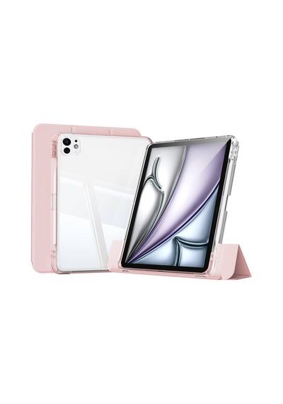 Apple Uyumlu iPad Pro 12.9 3./4./5./6. Nesil Kılıf Kalem Bölmeli Akrilik Şeffaf Ayrılabilir Case 2018-2022 Kılıf