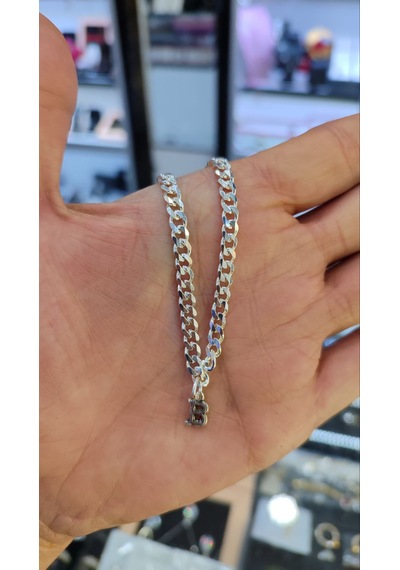 925 Ayar Gümüş 4 Mm Harfli Gurmet Bileklik