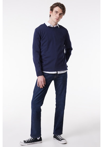 Wrangler Regular Fit Normal Kesim Bisiklet Yaka Lacivert Erkek Triko Kazak W8A02P114 Lacivert
