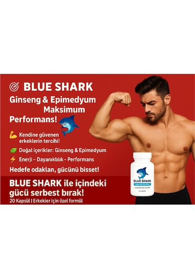Blue Shark Erkeklere Özel 20 Li Takviye Ginseng & Epimediyum Içerikli