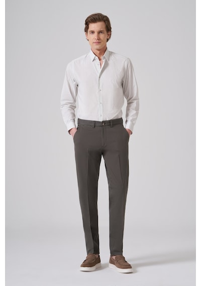 Morven Erkek Yeşil Pamuk Trend Dynamic Fit Chino Pantolon 26ms003016700 Yeşil