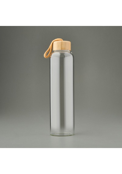 H2o Bambu Kapaklı Cam Matara - Şeffaf / Açık Kahverengi - 750 Ml Çok Renkli