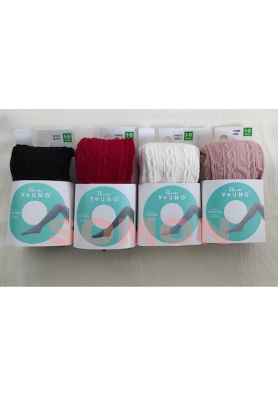 Penti Kız Çocuk Triko Karına Külotlu Çorap Pretty Kilotlu Çorap 4'lü Siyah-kırmızı-vanılya-a.pembe Penti Kız Çocuk Triko Karına Külotlu Çorap Pretty Kilotlu Çorap 4'lü Siyah-kırmızı-vanılya-a.pembe
