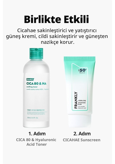 Frankly %80 Cica İçeren Hassas Ciltler İçin Yatıştırıcı Ve Nemlendirici Tonik 260 ML