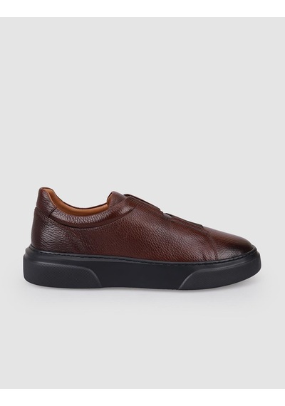 Harrow %100 Hakiki Deri Taba Lastikli Erkek Sneaker Taba