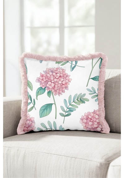 Ortanca Çiçekli Botanik Desenli Saçaklı Yastık Kılıfı-romantik Floral Pembe Püsküllü Kırlent Kılıfı Kadim Düş Halo Ortanca Çiçekli Botanik Desenli Saçaklı Yastık Kılıfı-romantik Floral Pembe Püsküllü Kırlent Kılıfı Kadim Düş Halo